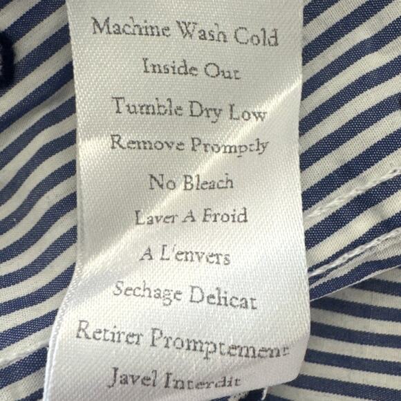 Frank & Eileen Frank Button Down Blue Stripes Navy Hearts - Picture 9 of 11